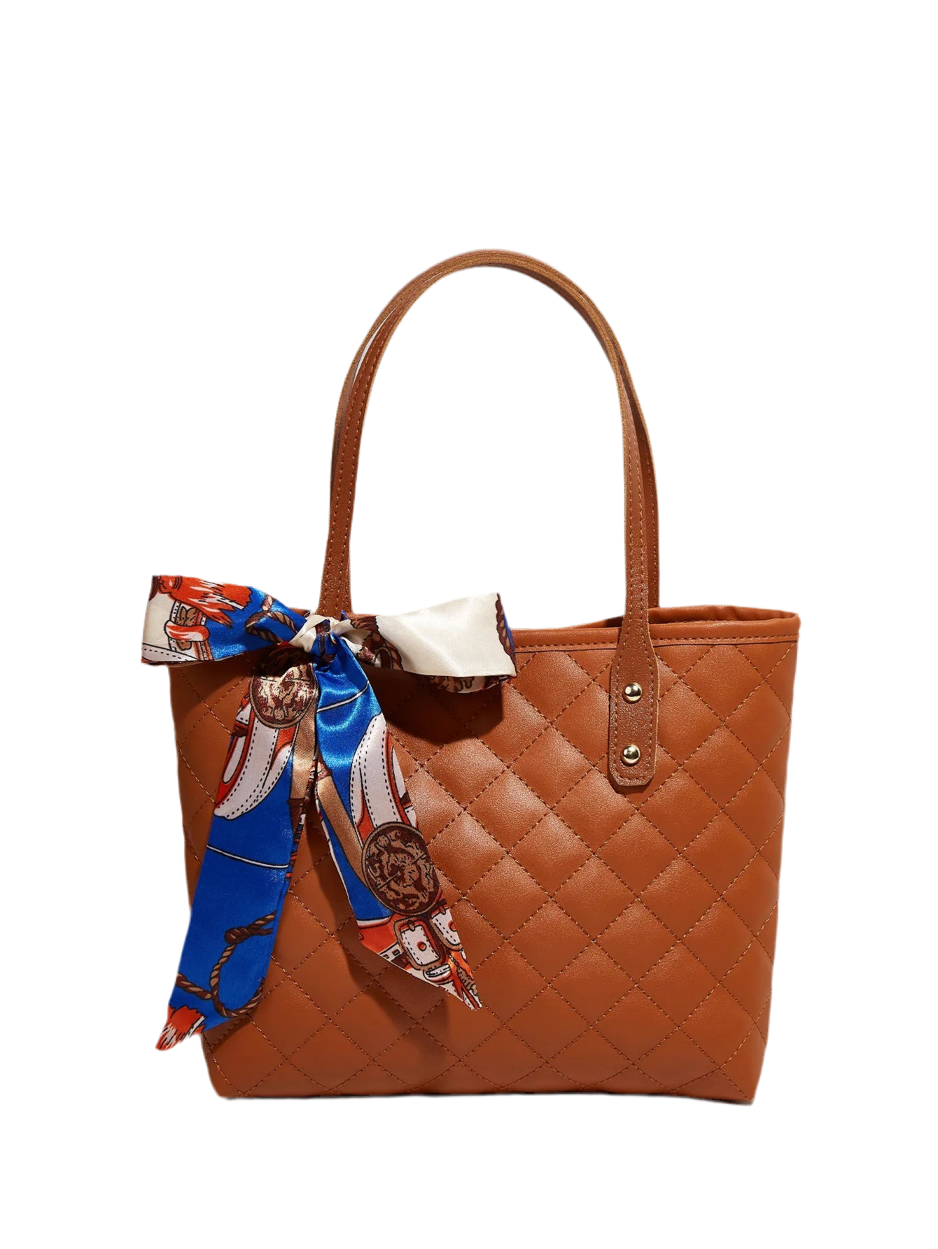 Large Pillow Print Tote with Scarf