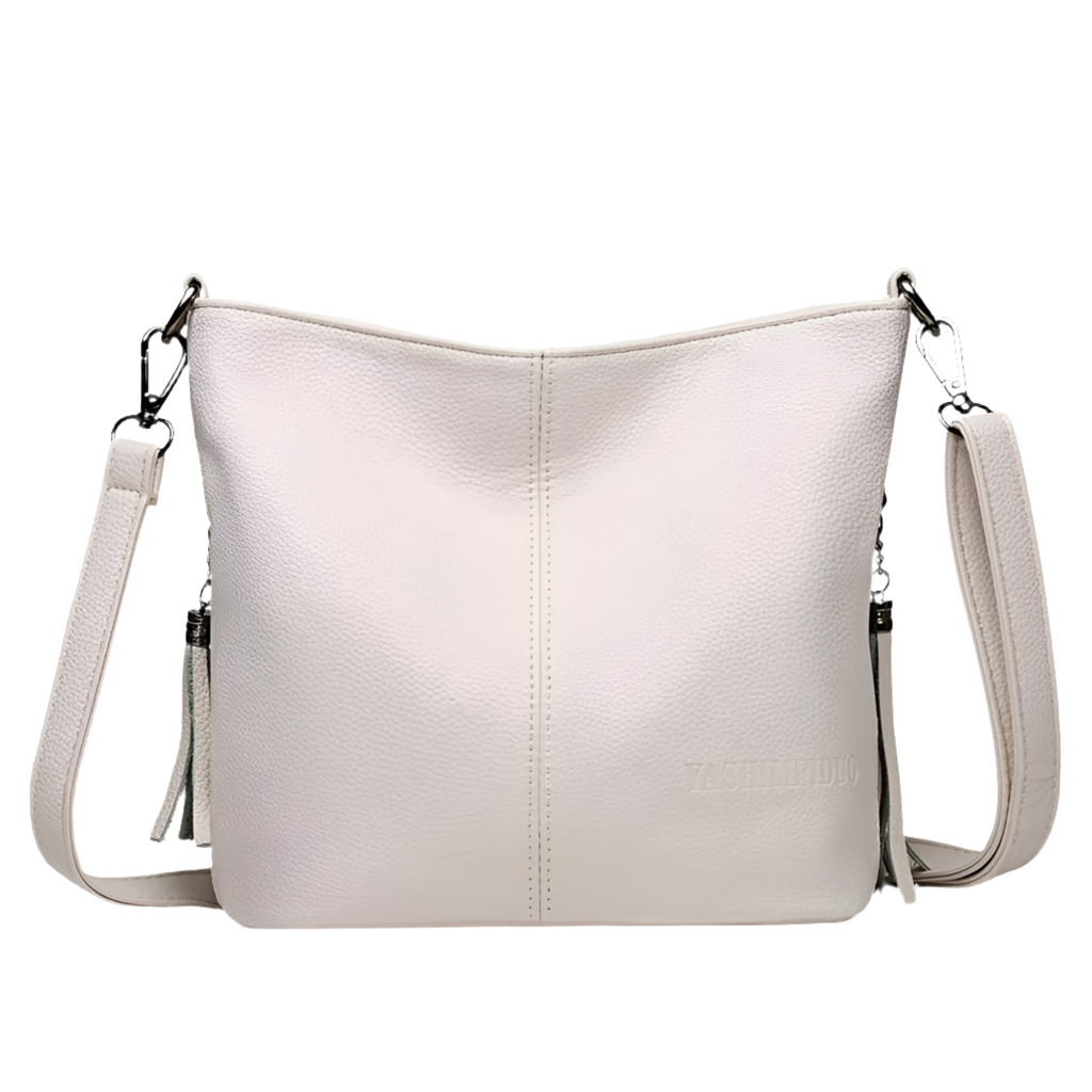 Ladies Faux Leather Crossbody Bucket Tote