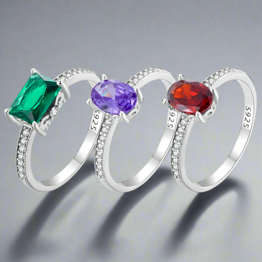 Tanzanite Pave Silver Cocktail Ring