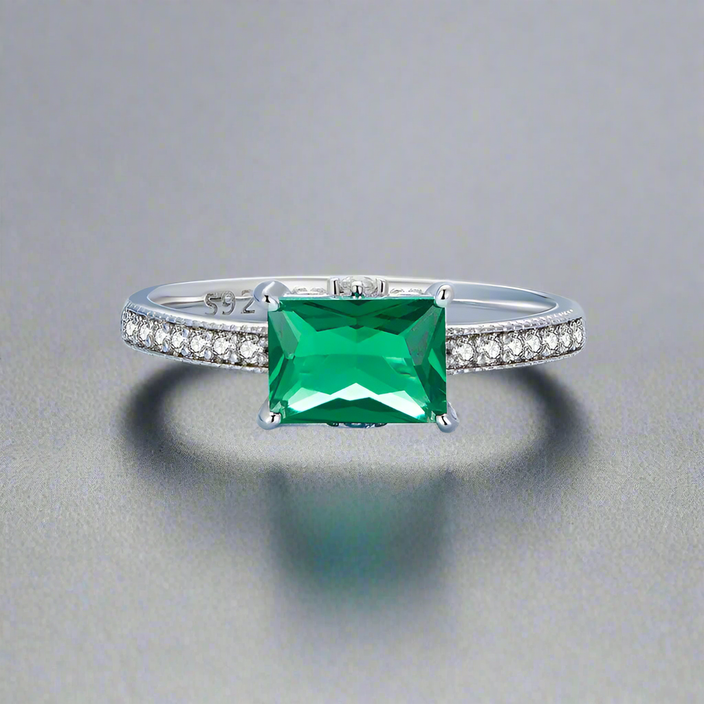 Tanzanite Pave Silver Cocktail Ring