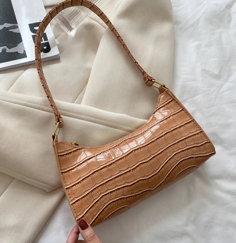 Alligator Print Women’s Shoulder Bag
