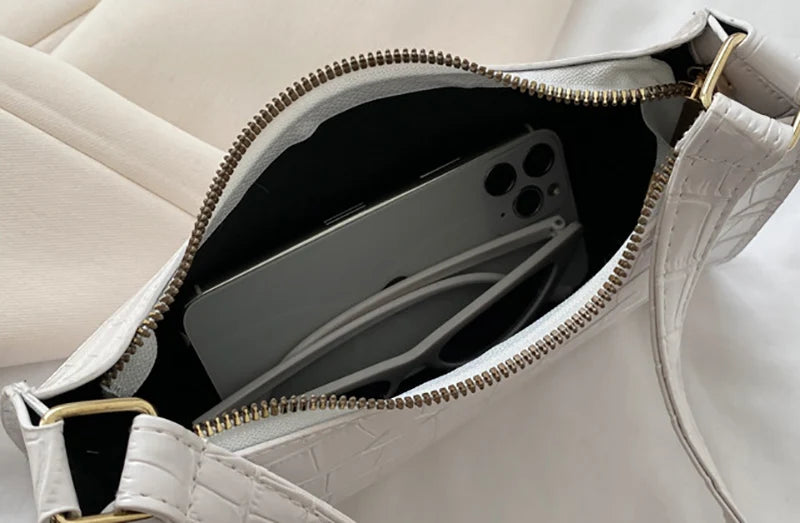 Alligator Print Women’s Shoulder Bag